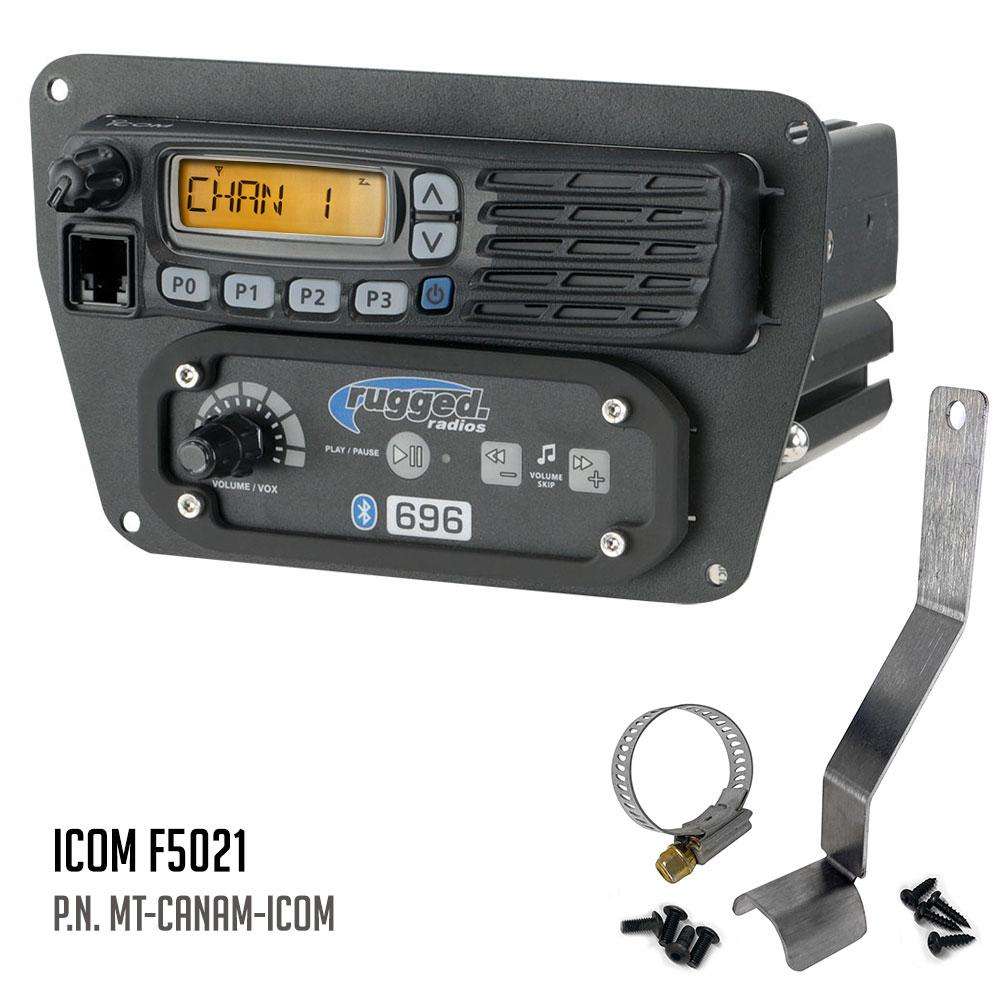 Can-Am Commander Intercom and Radio Mount - Rugged M1/G1/G4/RM45/RM60/GMR45 with Switch Holes