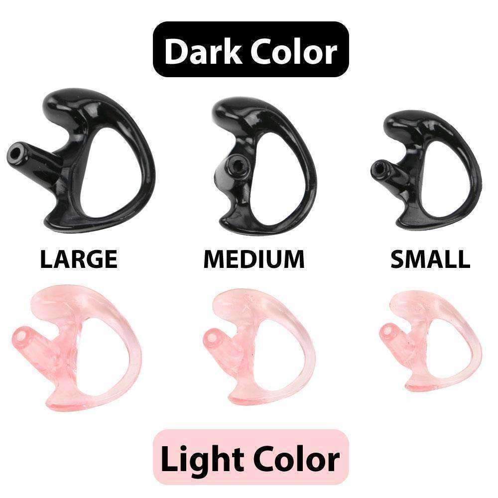 Rubber Ear Mold Buds for Acoustic Tubes - Right Ear / Light Color