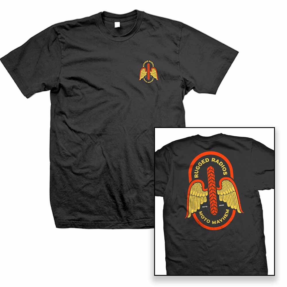 Rugged Radios MOTO MAYHEM T-Shirt - Black - XXL