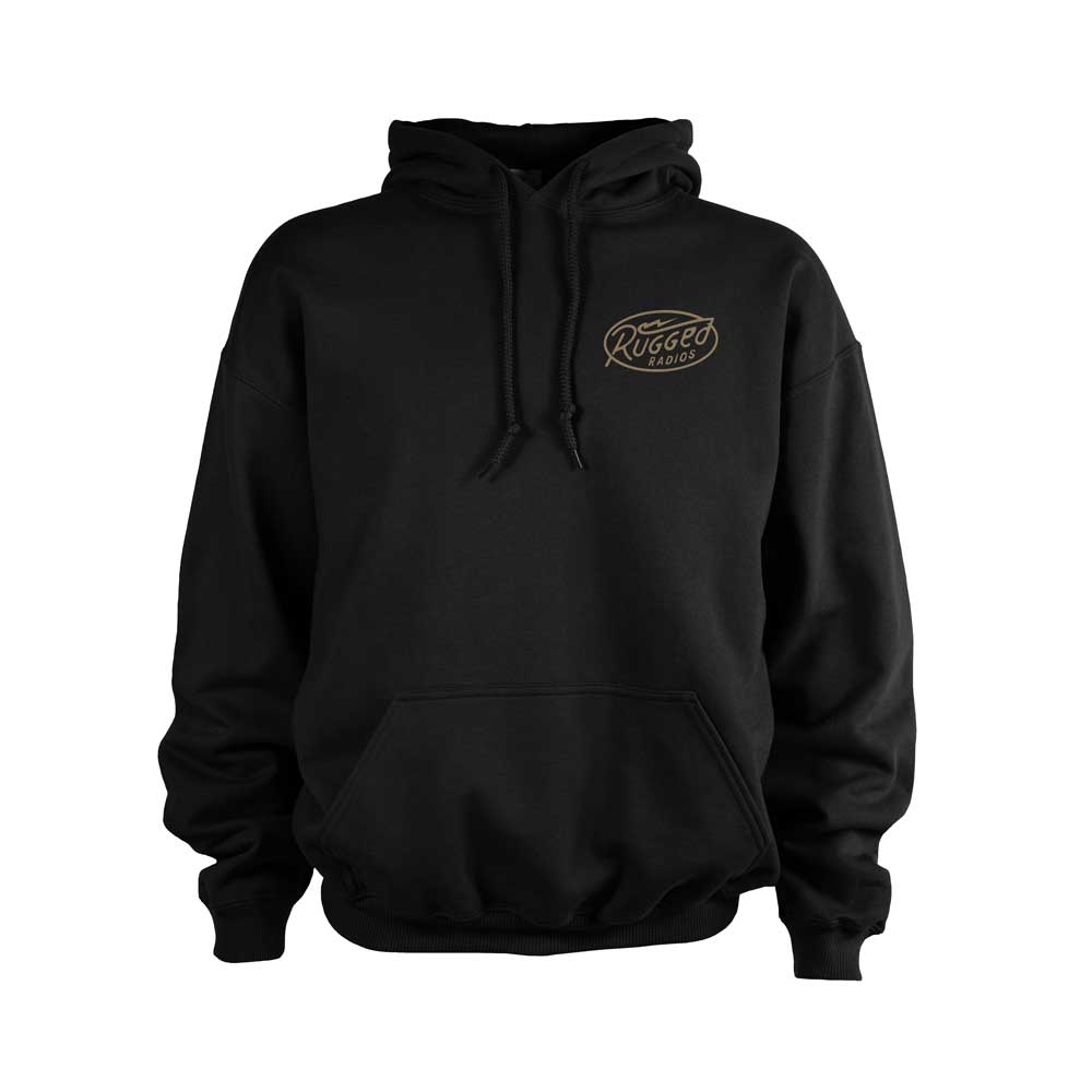 Rugged Radios BOLT Pullover Hoodie - Black - Medium