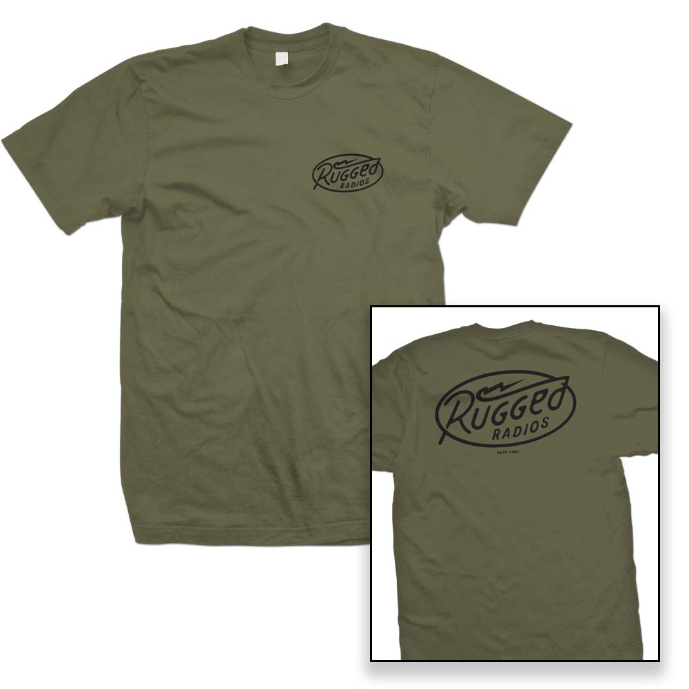 Rugged Radios BOLT T-Shirt - Green - Large