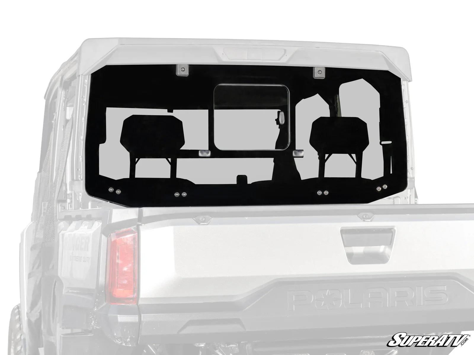 SuperATV Polaris Ranger XD 1500 Glass Sliding Rear Windshield