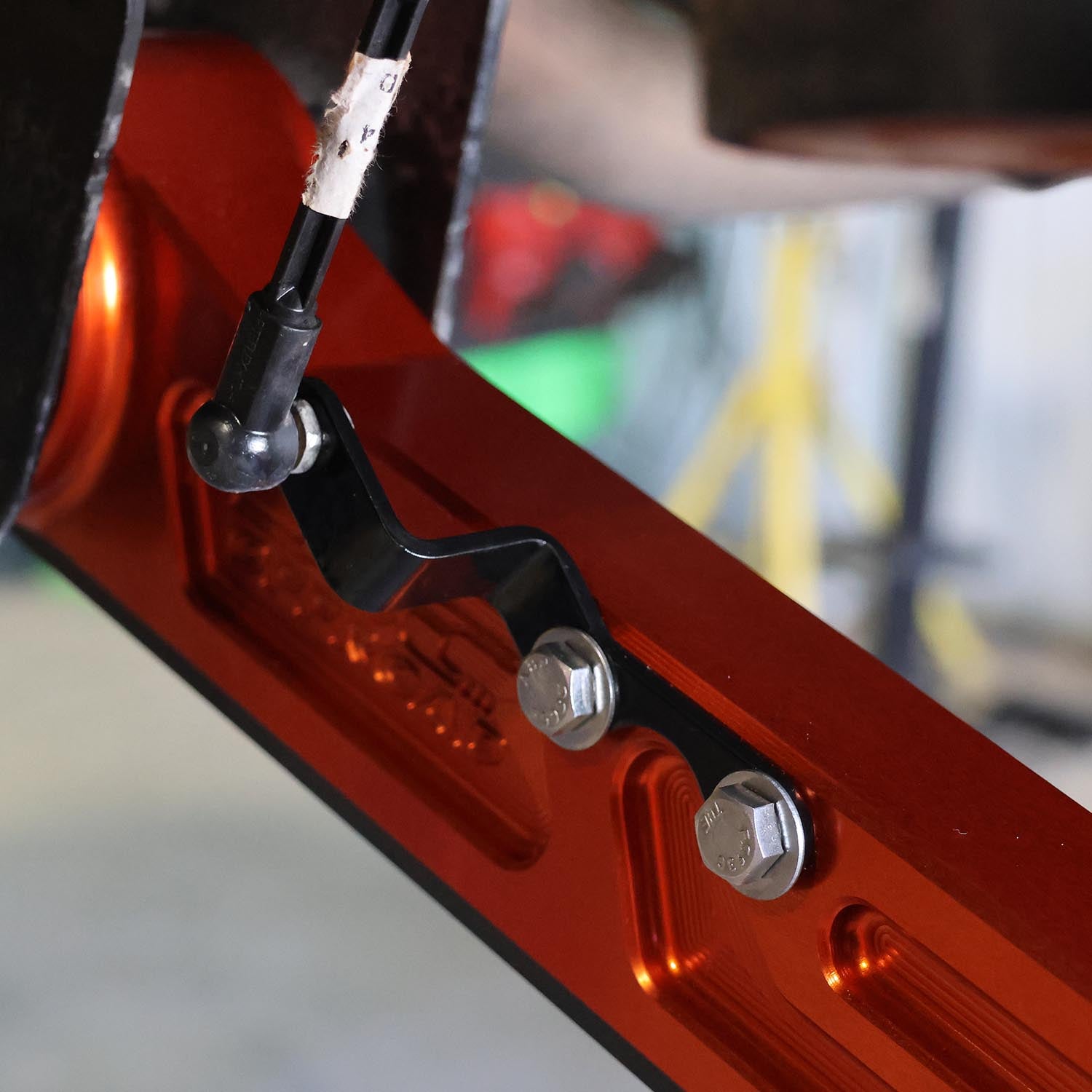 2023+ Bronco Raptor rear billet links showcasing durable construction and precision engineering for enhanced offroad performance.