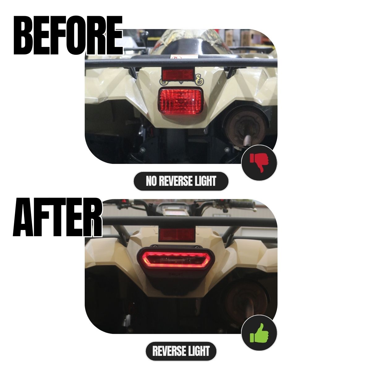 2018+ Yamaha Kodiak 450 ATV Tail Light with Reverse