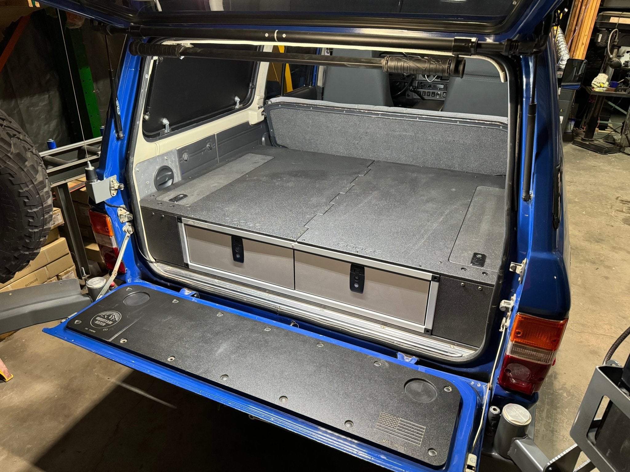 Toyota Land Cruiser 1980-1989 60 Series - Side x Side Drawer Module with Fitted Top Plate - 41 3/8"W x 9-1/2"H x 40"D