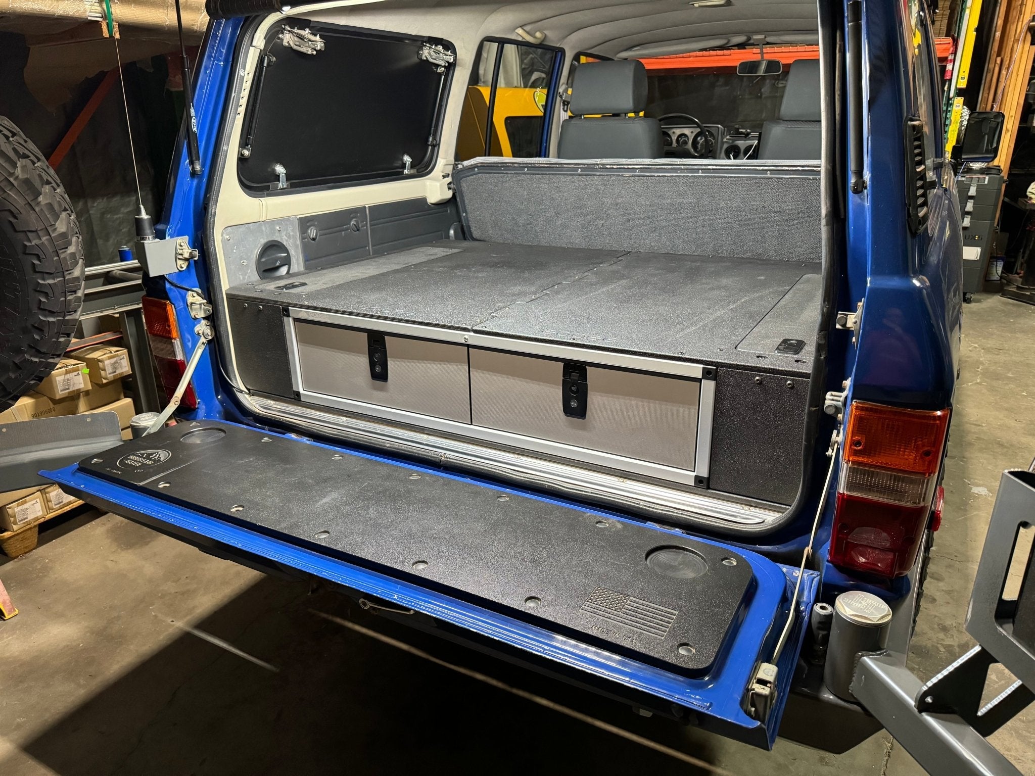 Toyota Land Cruiser 1980-1989 60 Series - Side x Side Drawer Module with Fitted Top Plate - 41 3/8"W x 9-1/2"H x 40"D