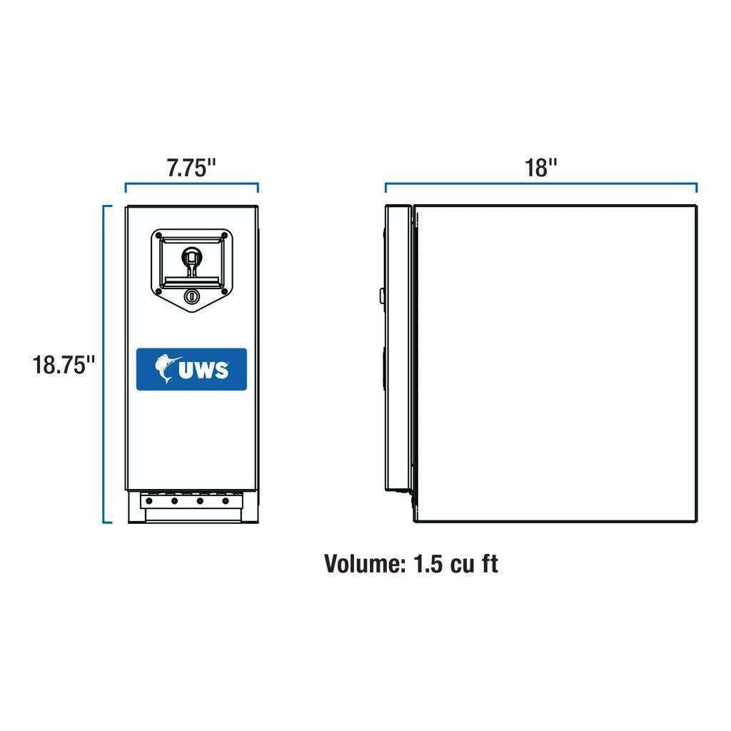 UWS Bright Aluminum 18" Drawer Truck Tool Box Model DS-18