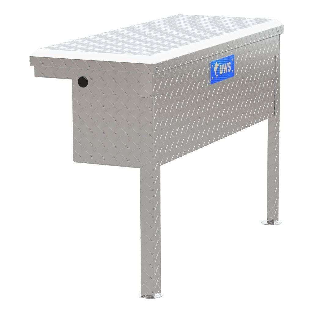UWS Bright Aluminum 36" Truck Side Tool Box with Low Profile Model TBSM-36-LP