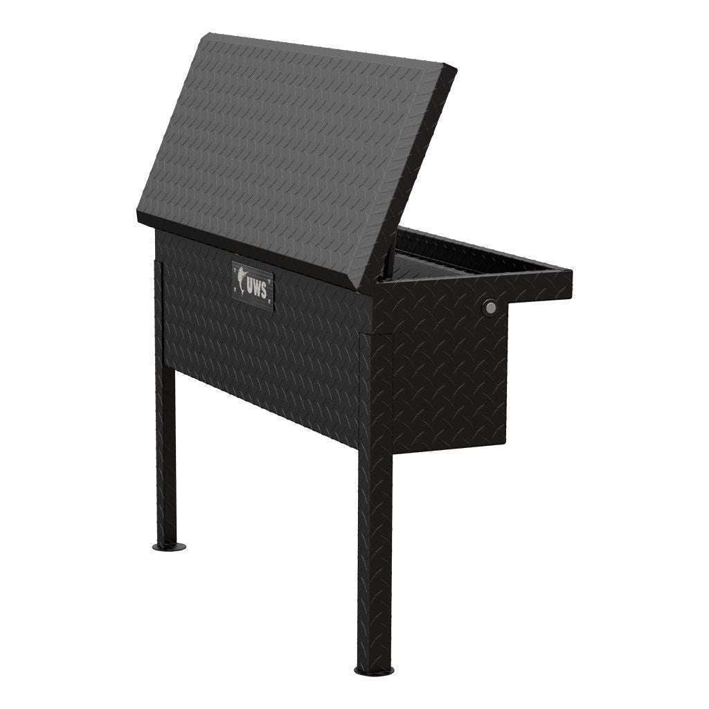 UWS Matte Black Aluminum 36" Truck Side Tool Box - Low Profile Model TBSM-36-LP-MB