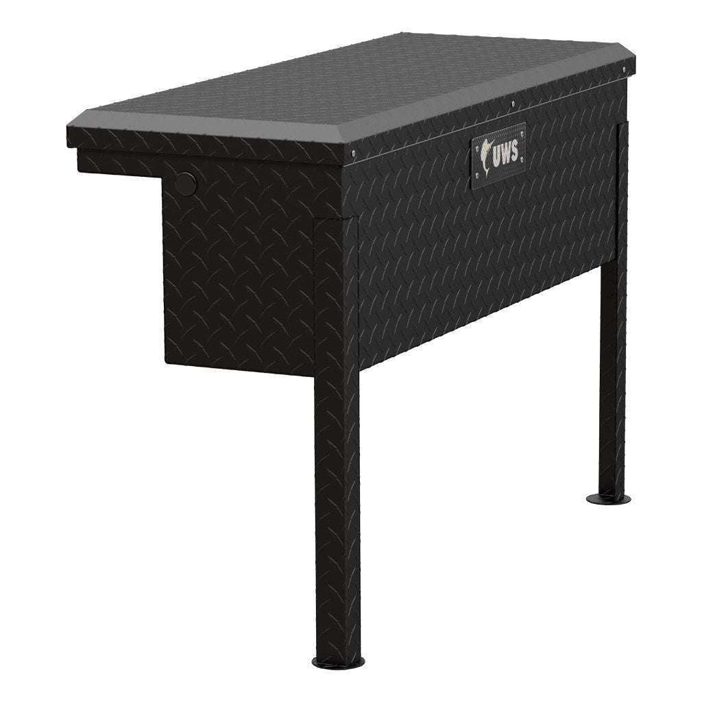 UWS Matte Black Aluminum 36" Truck Side Tool Box - Low Profile Model TBSM-36-LP-MB
