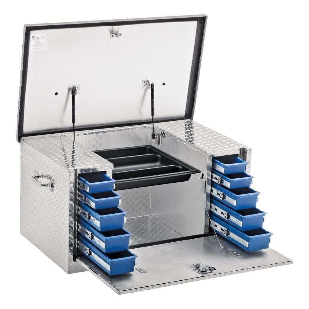 UWS Bright Aluminum 38" Utility Chest Box with Drawers Model TBC-38-DS
