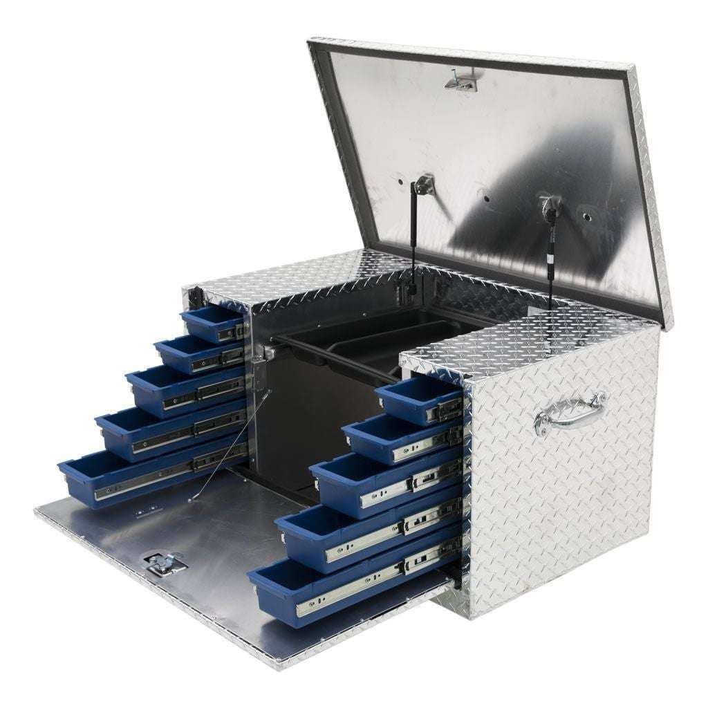 UWS Bright Aluminum 38" Utility Chest Box with Drawers Model TBC-38-DS