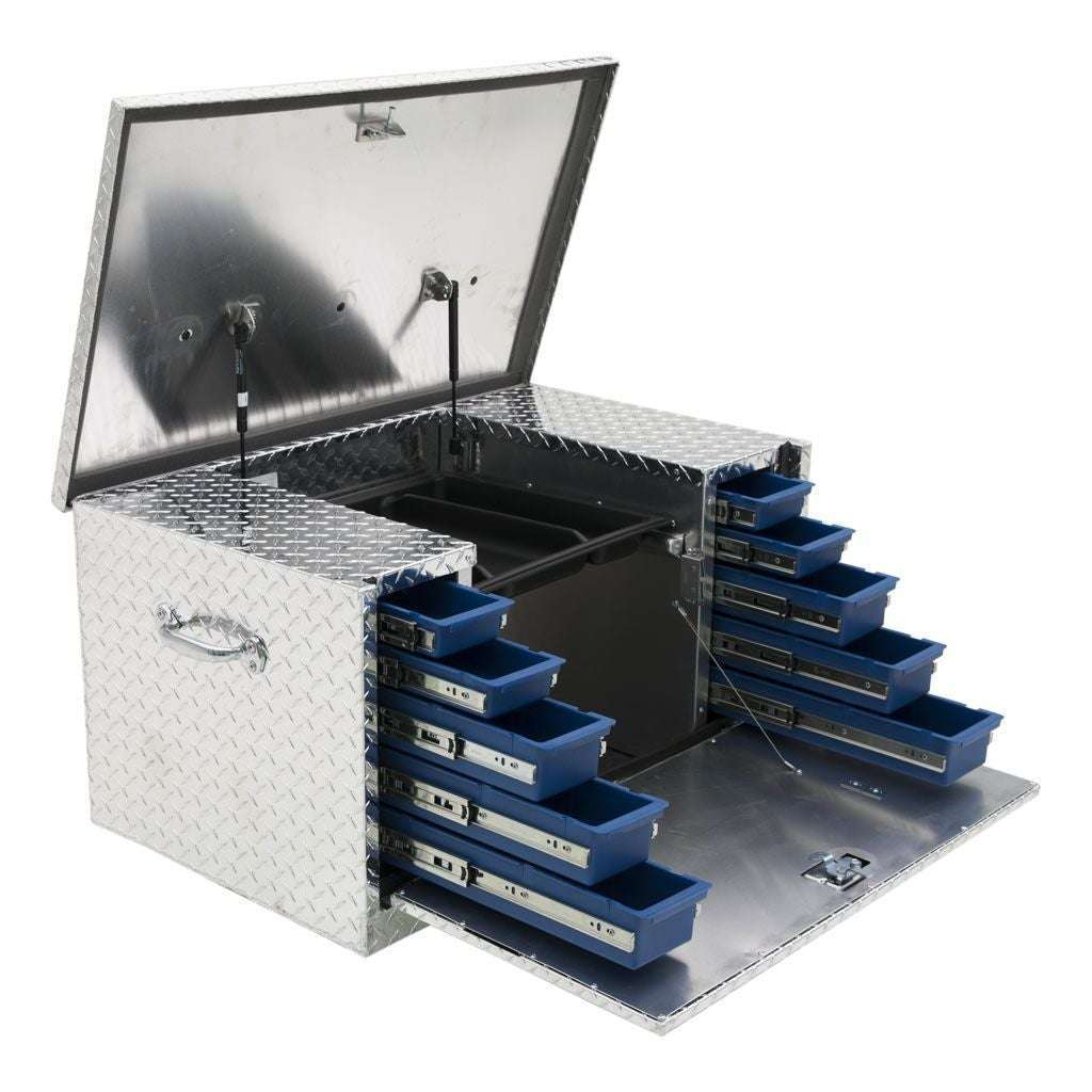 UWS Bright Aluminum 38" Utility Chest Box with Drawers Model TBC-38-DS