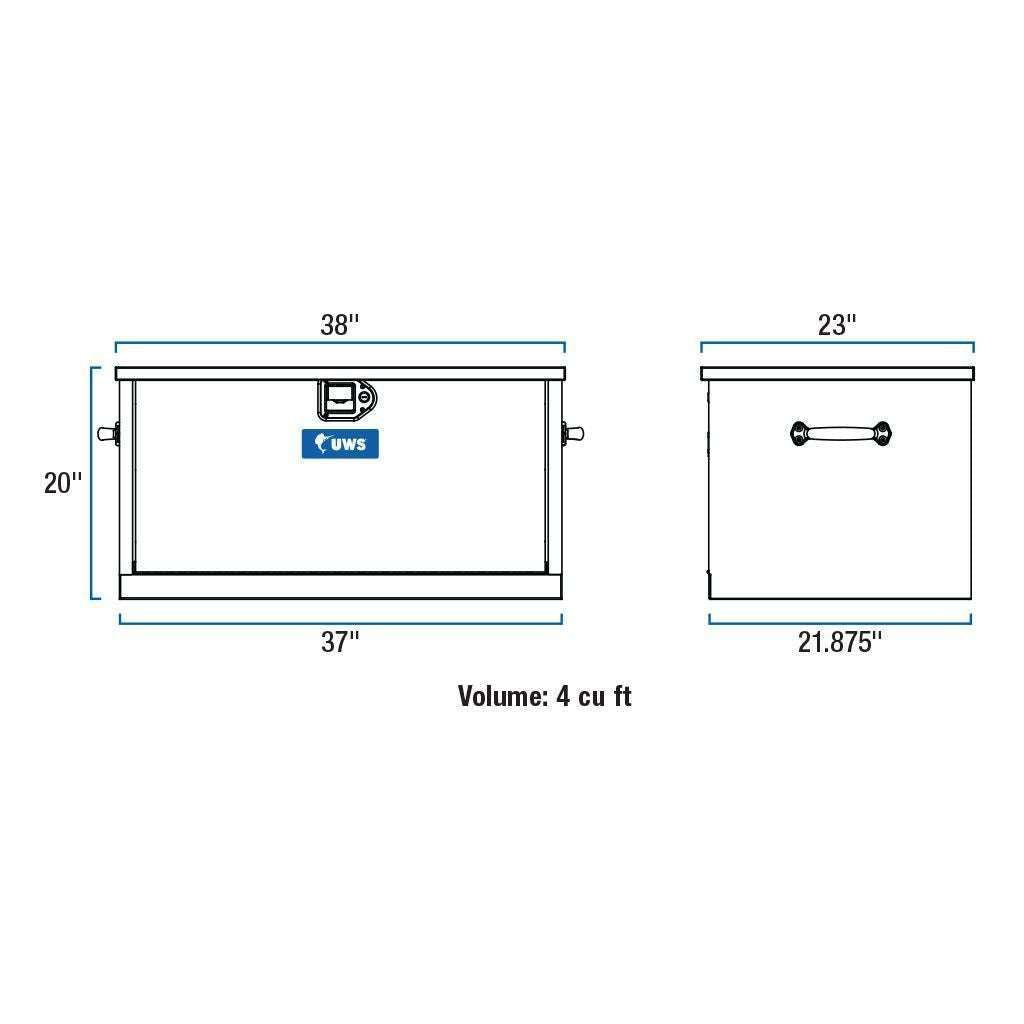 UWS Bright Aluminum 38" Utility Chest Box with Drawers Model TBC-38-DS