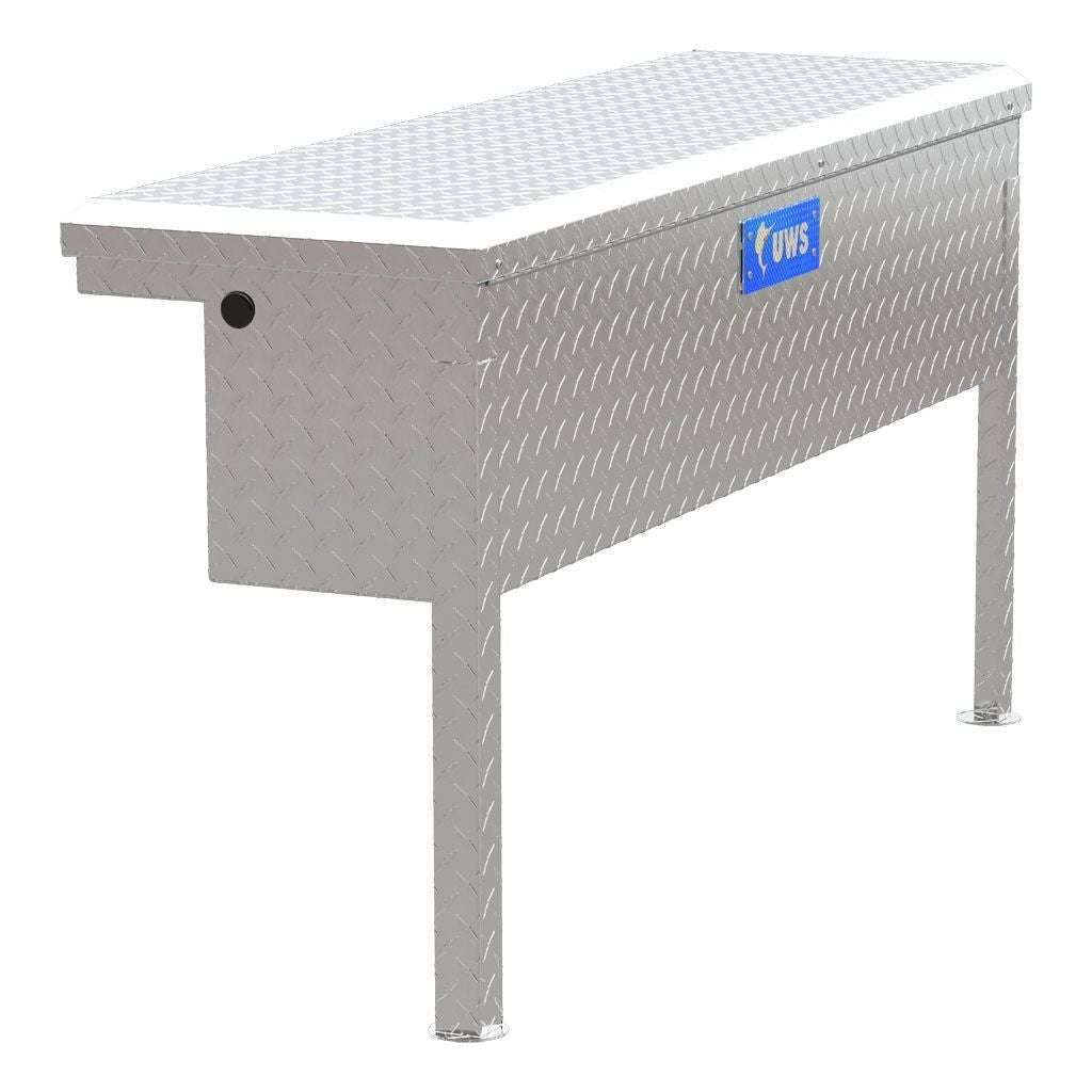 UWS Bright Aluminum 48" Truck Side Tool Box with Low Profile Model TBSM-48-LP