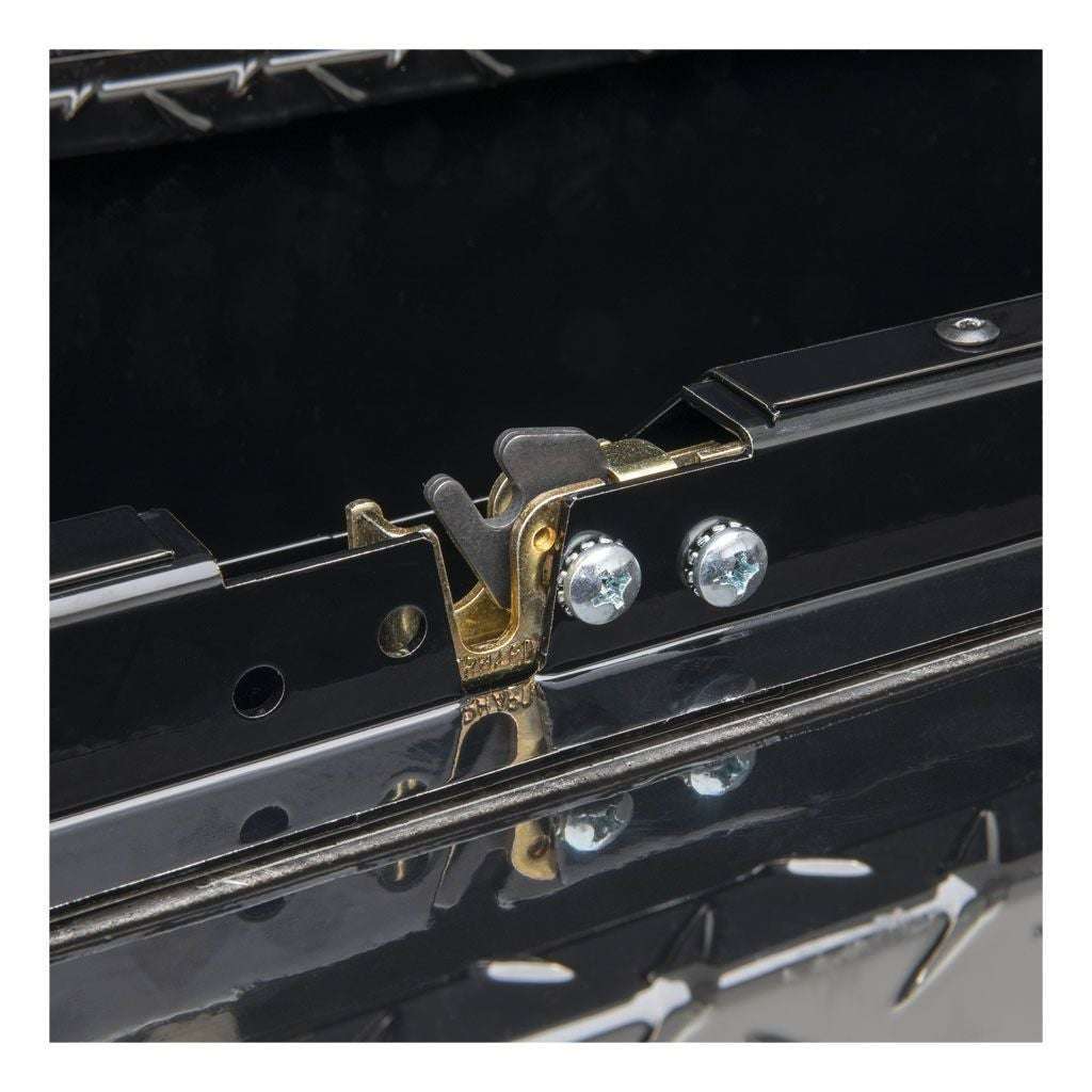 UWS Gloss Black Aluminum 48" Truck Side Tool Box - Low Profile Model TBSM-48-LP-BLK