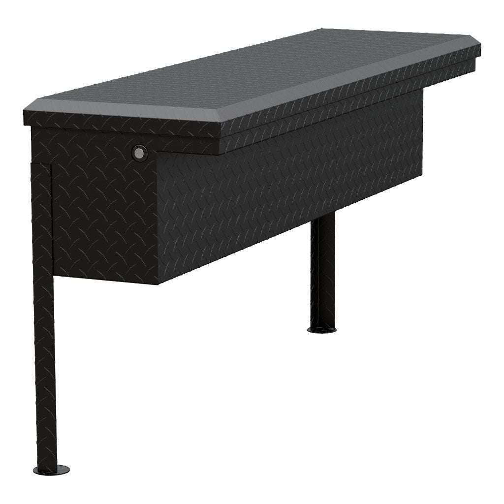 UWS Matte Black Aluminum 48" Truck Side Tool Box - Low Profile Model TBSM-48-LP-MB
