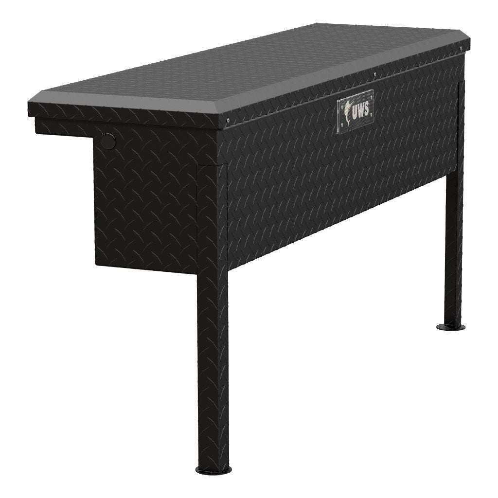 UWS Matte Black Aluminum 48" Truck Side Tool Box - Low Profile Model TBSM-48-LP-MB
