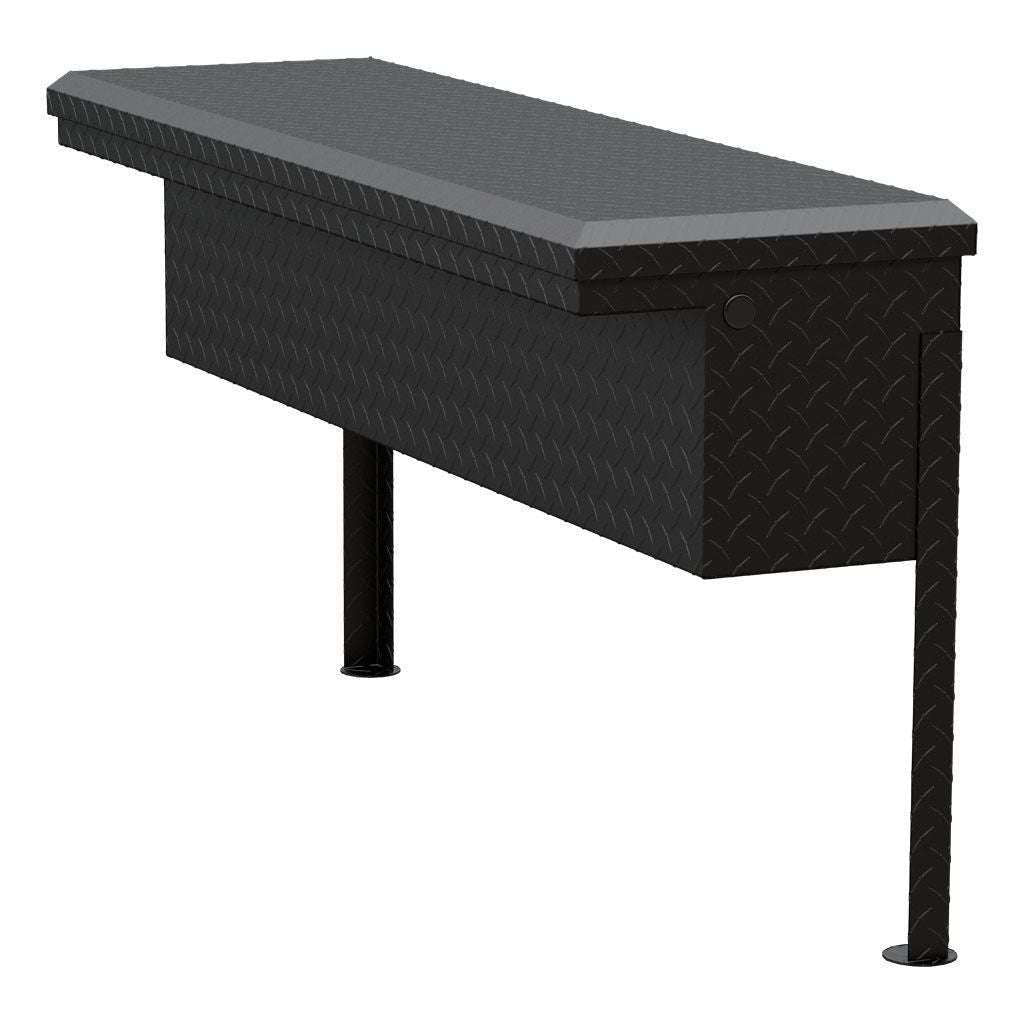 UWS Matte Black Aluminum 48" Truck Side Tool Box - Low Profile Model TBSM-48-LP-MB
