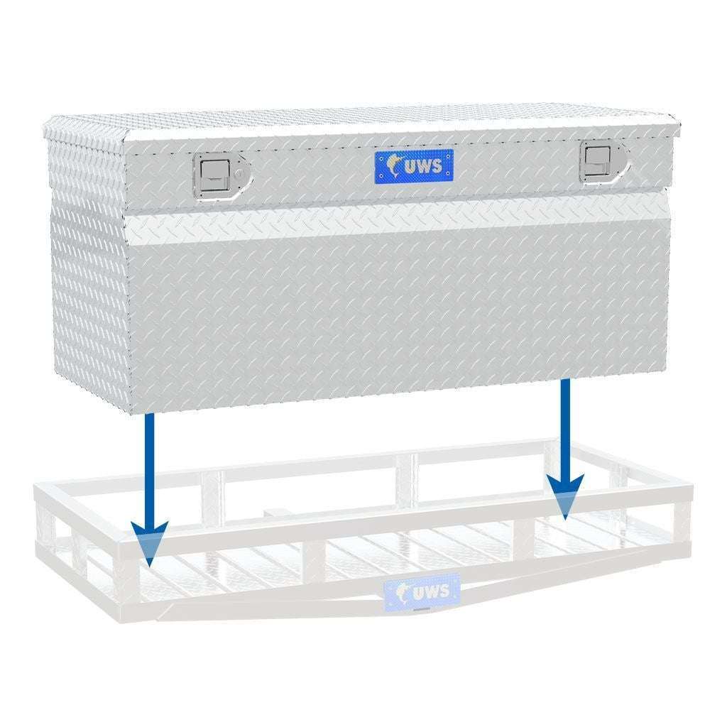 UWS Bright Aluminum 48" Cargo Carrier Utility Chest Box Model TBC-48-DD