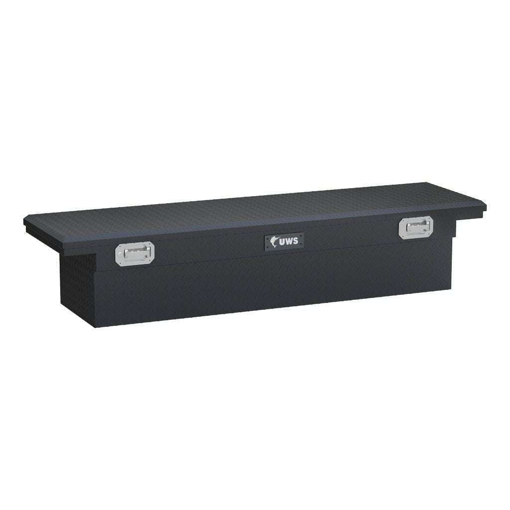 UWS 72" Truck Tool Box - Low Profile, Pull Handles Model TBS-72-LP-PH-MB