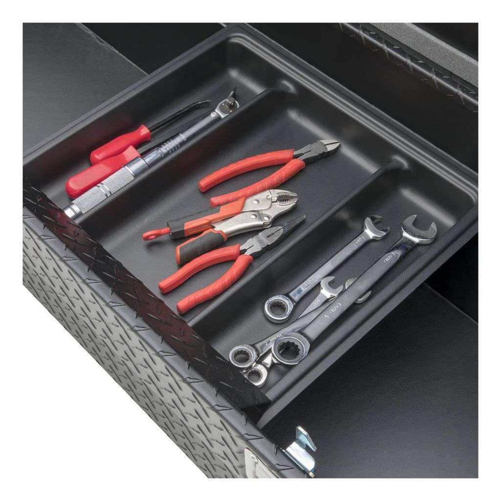 UWS 72" Truck Tool Box - Low Profile, Pull Handles Model TBS-72-LP-PH-MB