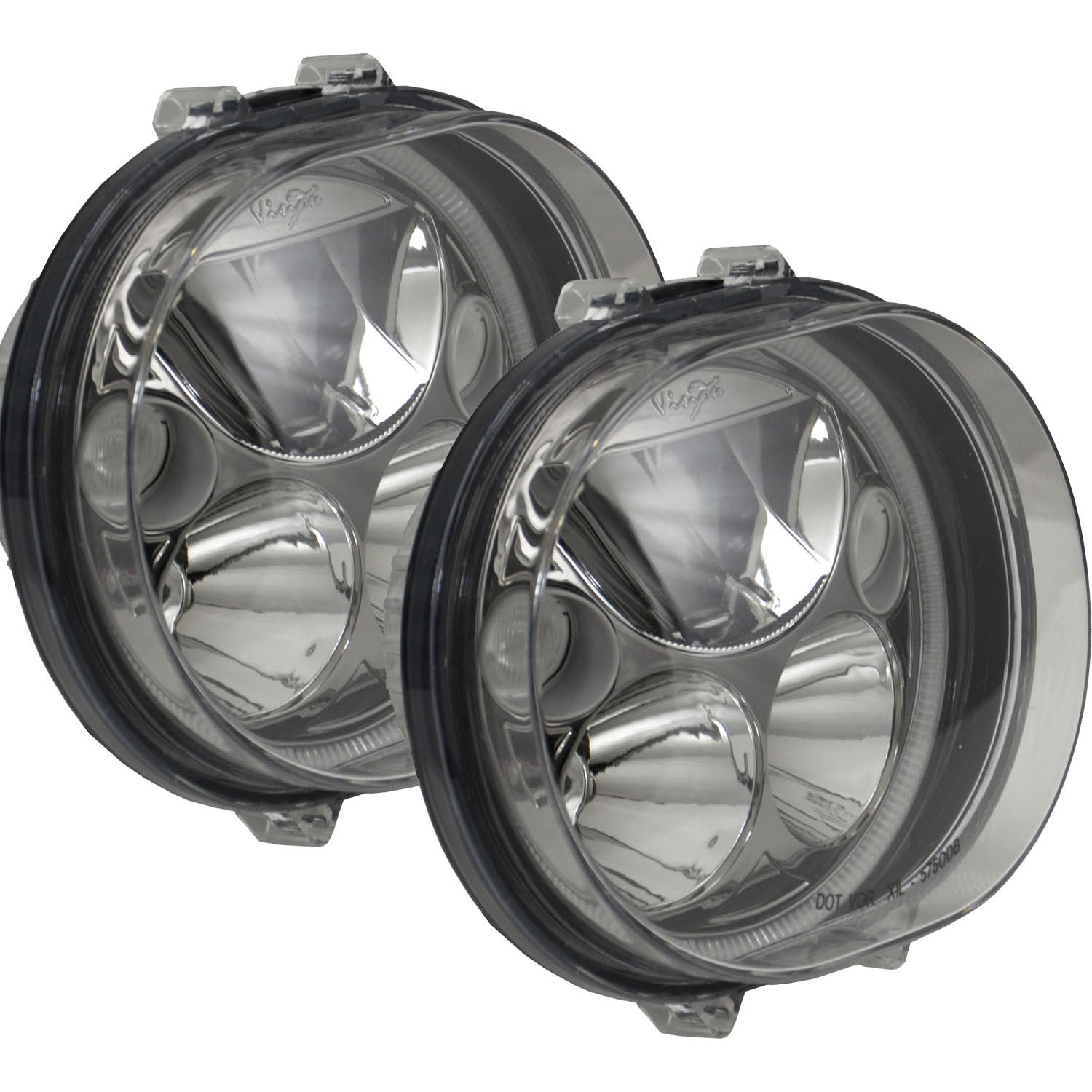 XMC 2004-2013 Road Glide Headlight Replacement Kit Black Chrome | White Halo