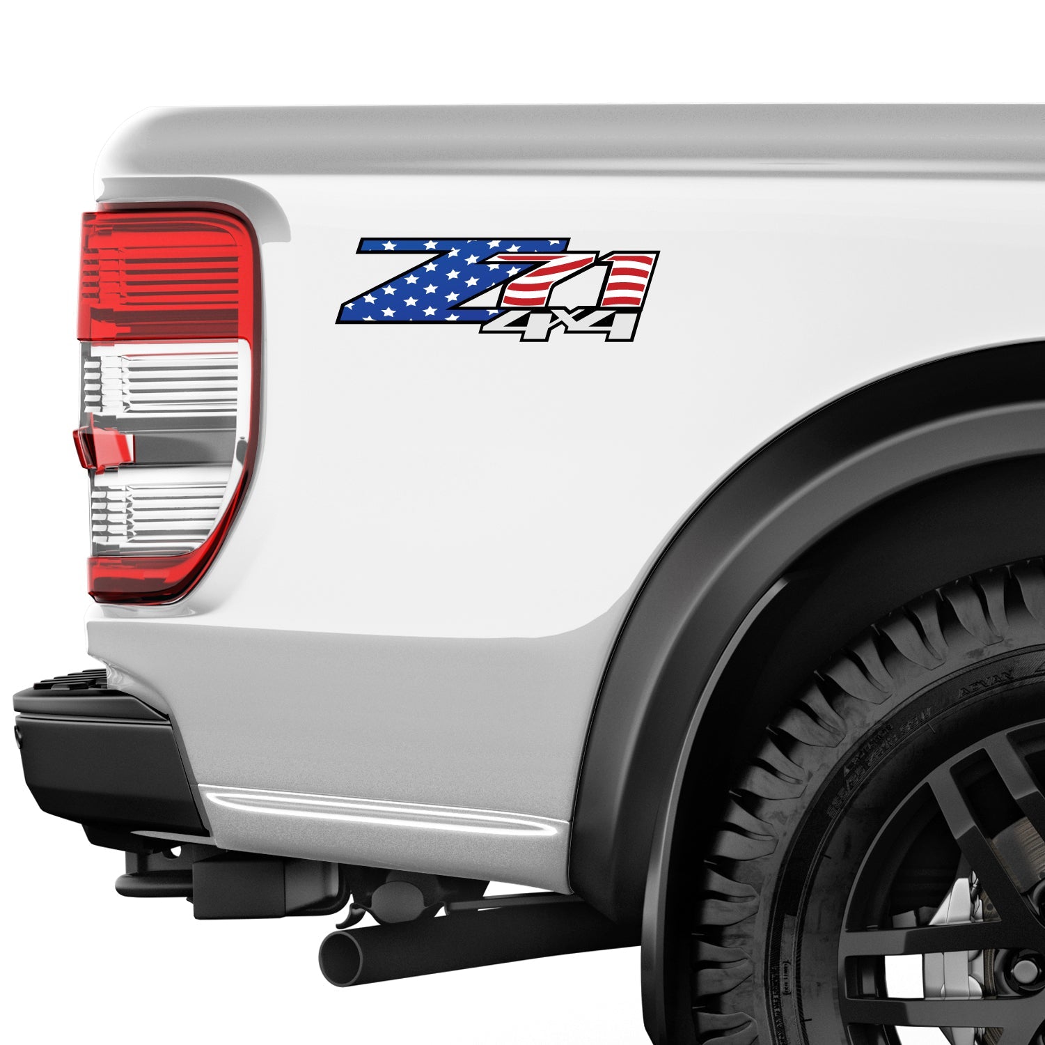 Z71 4x4 Decals USA Flag Stickers Chevy Silverado - F - 1500 2500 HD Stickers