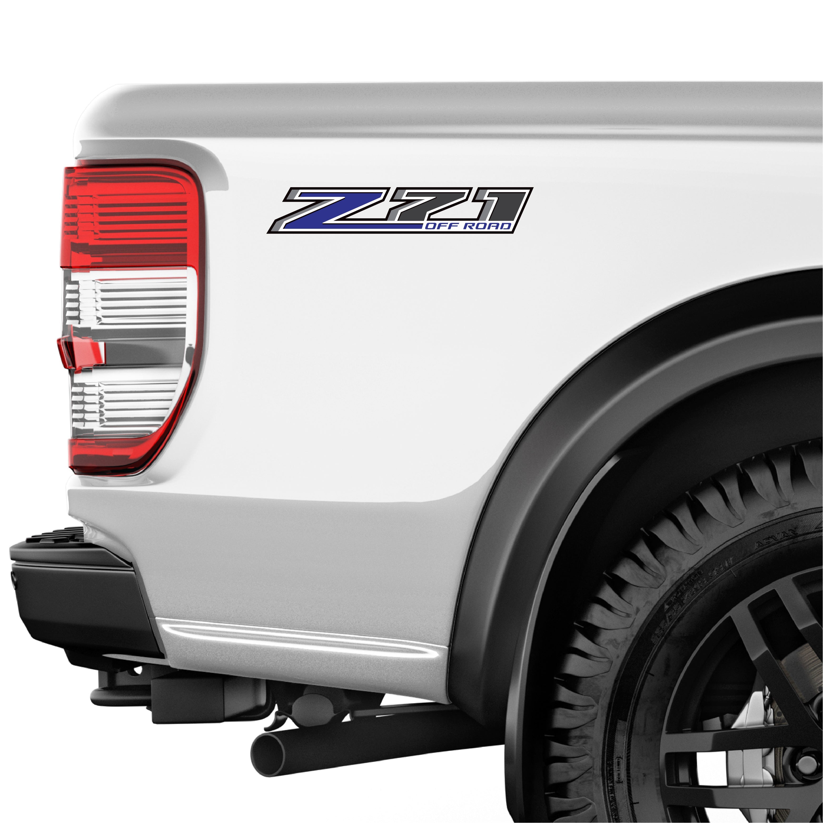 Z71 Offroad Truck Decals Blue - 2014-2018 Bedside Stickers