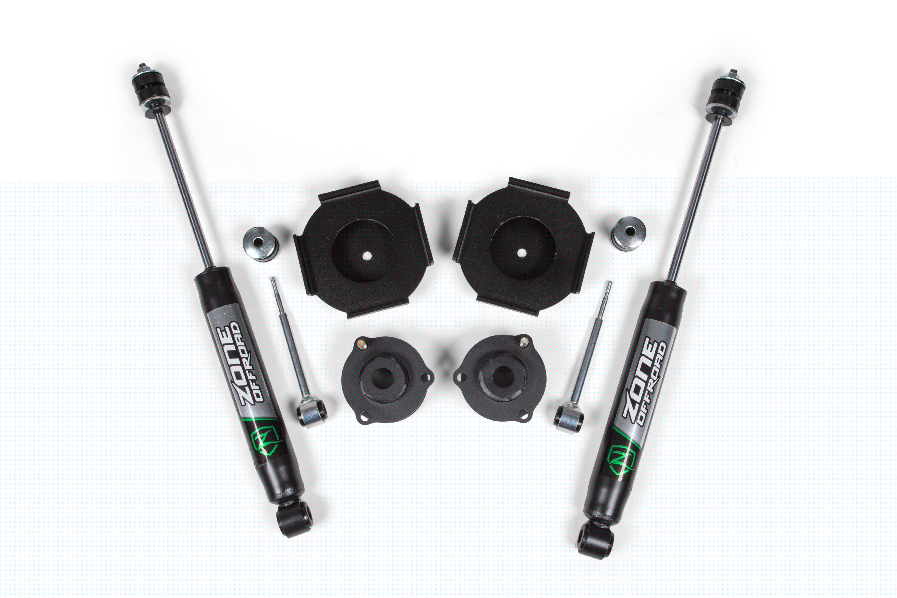 3 inch lift kit components for 2010-2024 Toyota 4Runner 4WD, including shocks and spacers for enhanced off-road performance.