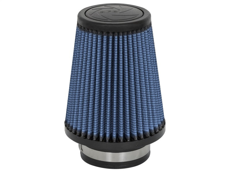 aFe MagnumFLOW Air Filter with a blue pleated design, measuring 2-7/8 inches in diameter and 6 inches in height.
