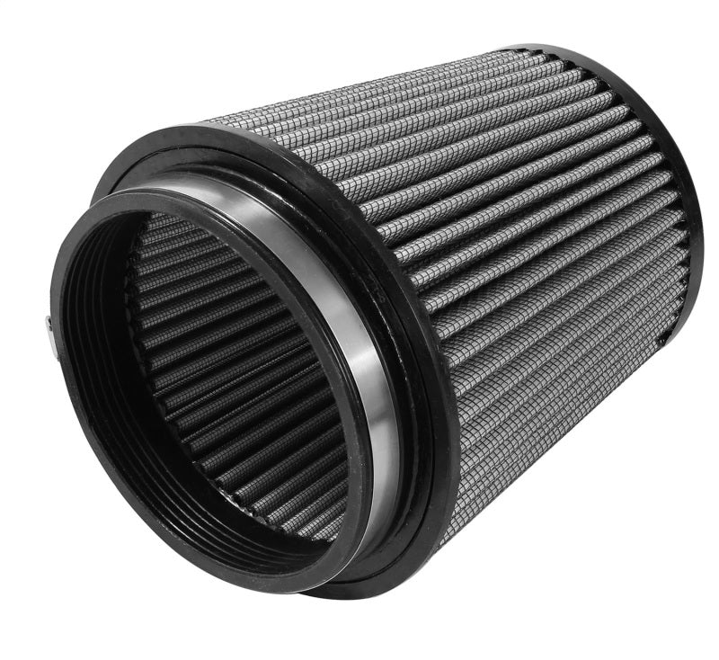 aFe MagnumFLOW Air Filter featuring a cylindrical design with a pleated filter element for enhanced airflow and filtration.