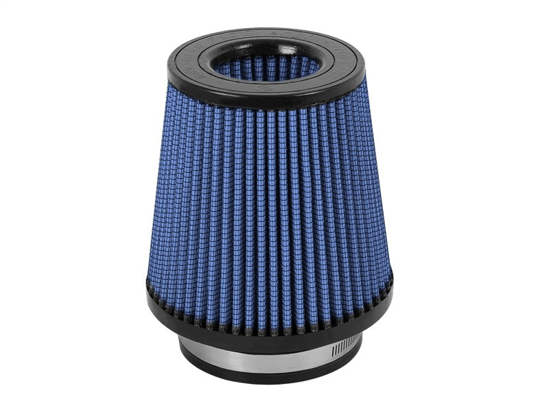 aFe MagnumFLOW Air Filter features a conical design with a blue filter element, enhancing airflow for improved engine performance.