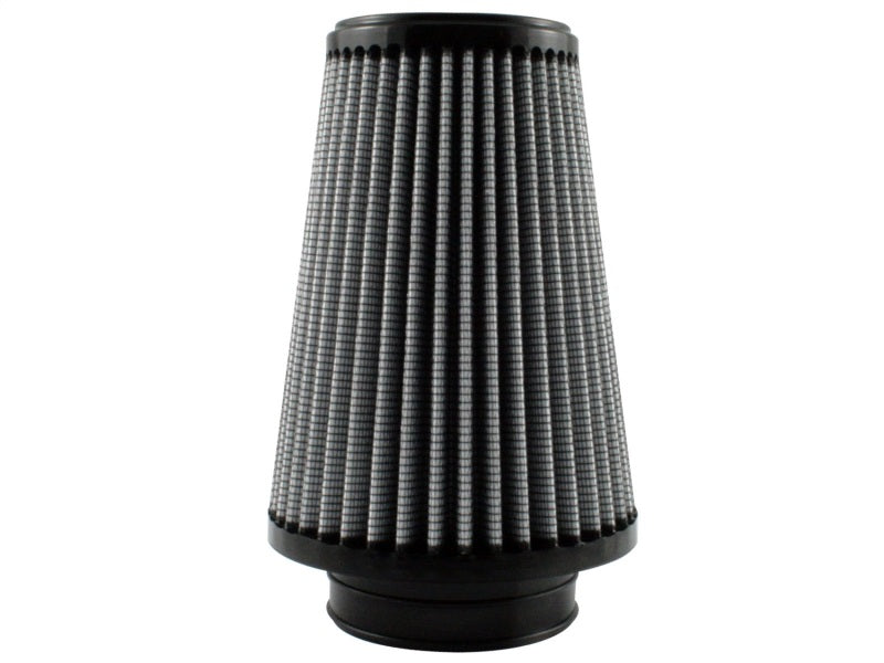 aFe MagnumFLOW Air Filter with a conical design, featuring a pleated filter media for improved airflow and performance.