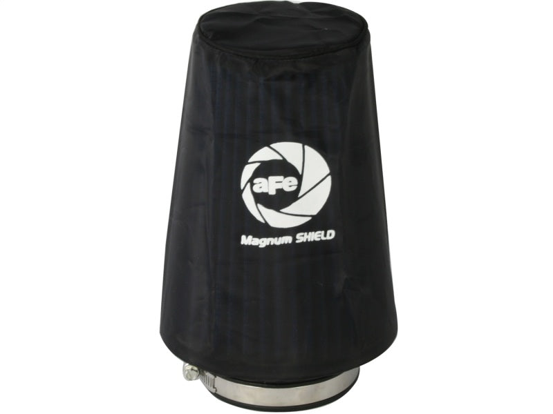 aFe MagnumSHIELD Pre-Filters in black, designed to protect air filters from dirt and debris, enhancing performance and longevity.