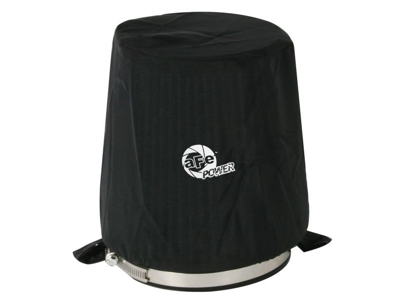 aFe MagnumSHIELD Pre-Filters in black designed for enhanced engine protection and filtration efficiency.