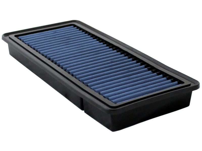 aFe MagnumFLOW Pro 5R OE replacement filter for 2011-2016 Ford diesel trucks with 6.7L V8 engine, featuring a blue filter media.