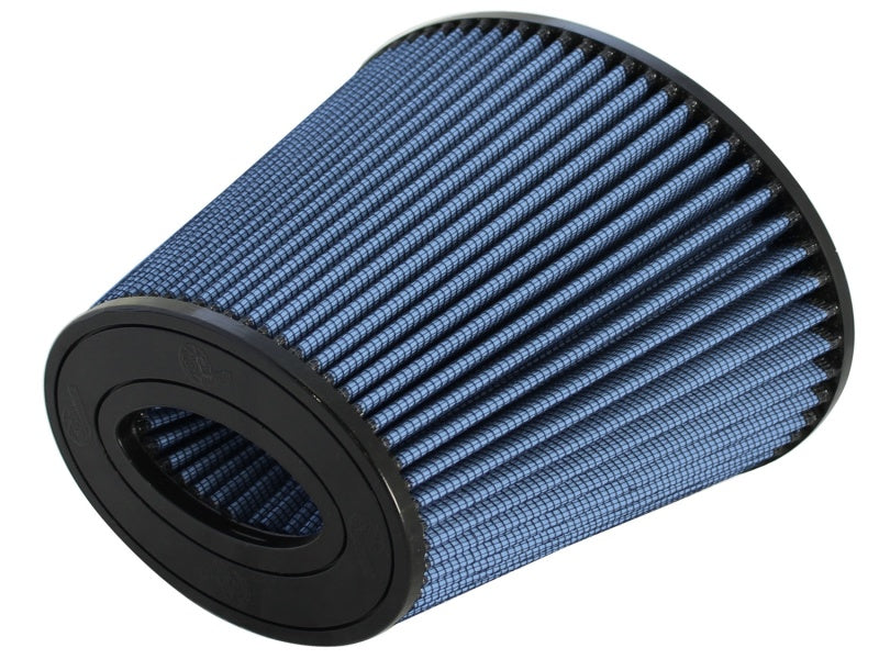 aFe Magnum Force Universal Filter Pro-5R with a conical shape, featuring blue pleated media for enhanced airflow and filtration.
