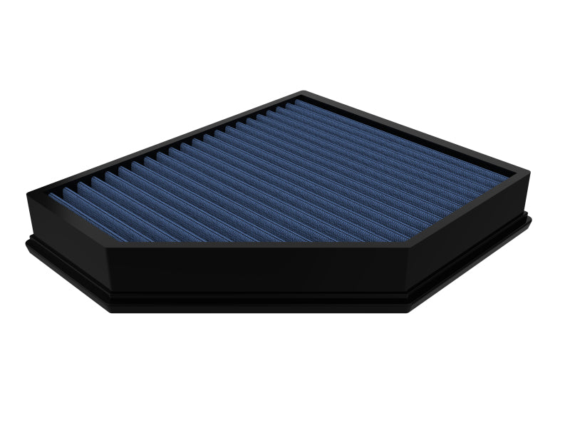 AFE MagnumFLOW Pro 5R air filter for 2020 Toyota Supra L6 3.0L, featuring a blue filter media and durable frame.