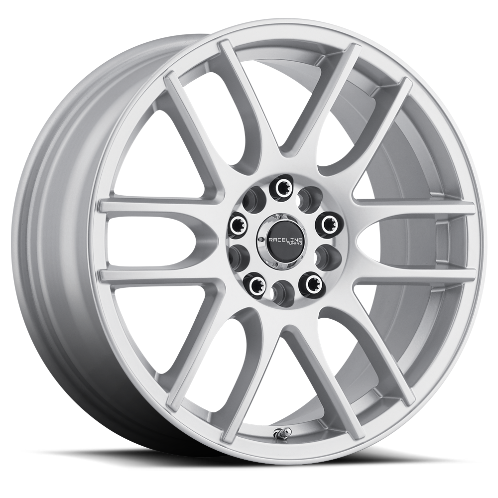 Sleek 141S Mystique alloy wheel with a silver finish and ten-spoke design, ideal for enhancing truck and SUV performance.