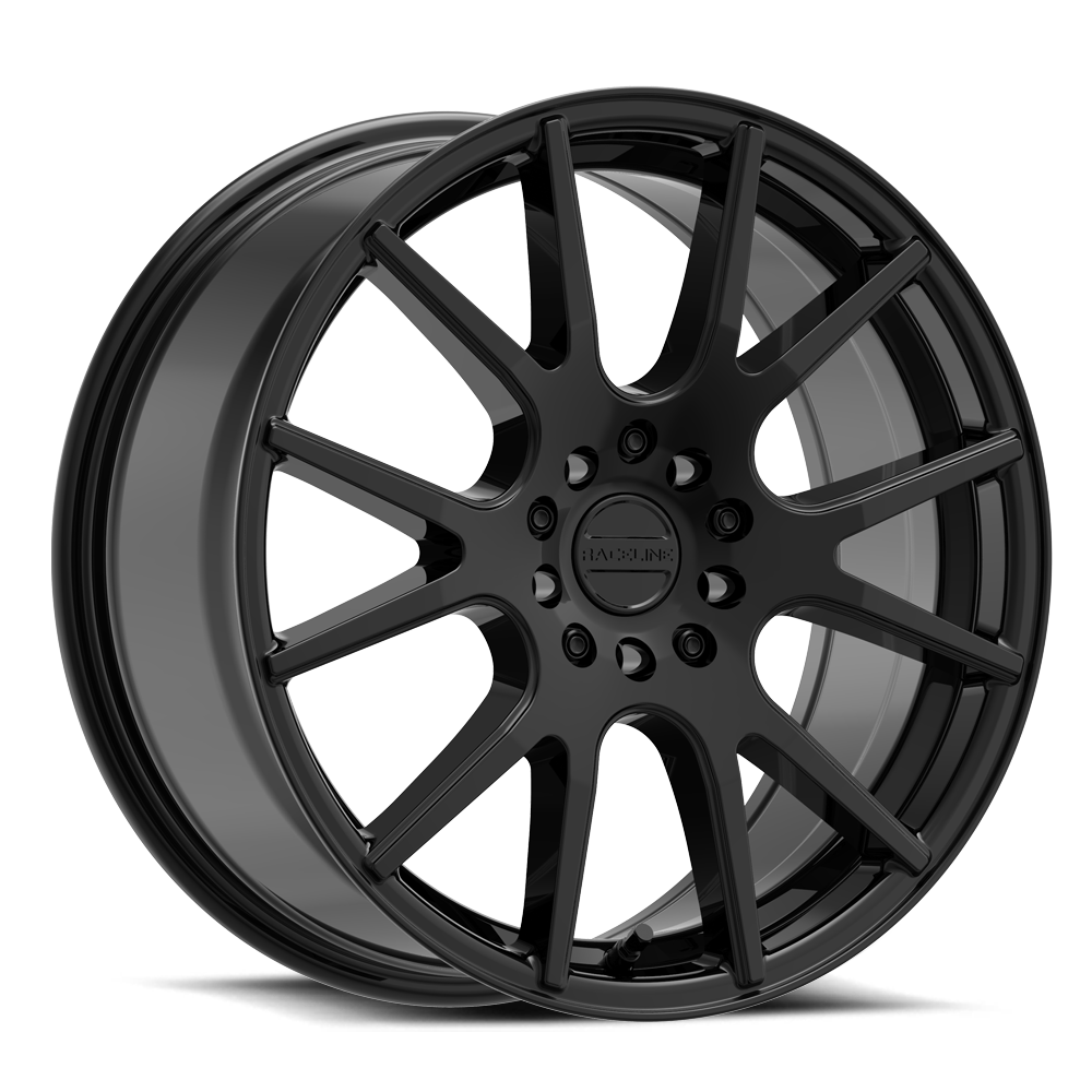 Black 147B Intake wheel with a sleek, modern design featuring multiple spokes, ideal for enhancing truck and SUV performance.