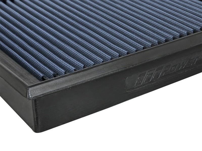 aFe MagnumFLOW OER Air Filter PRO 5R designed for 2014 Toyota Tundra V8 5.7L, featuring a durable blue filter media.