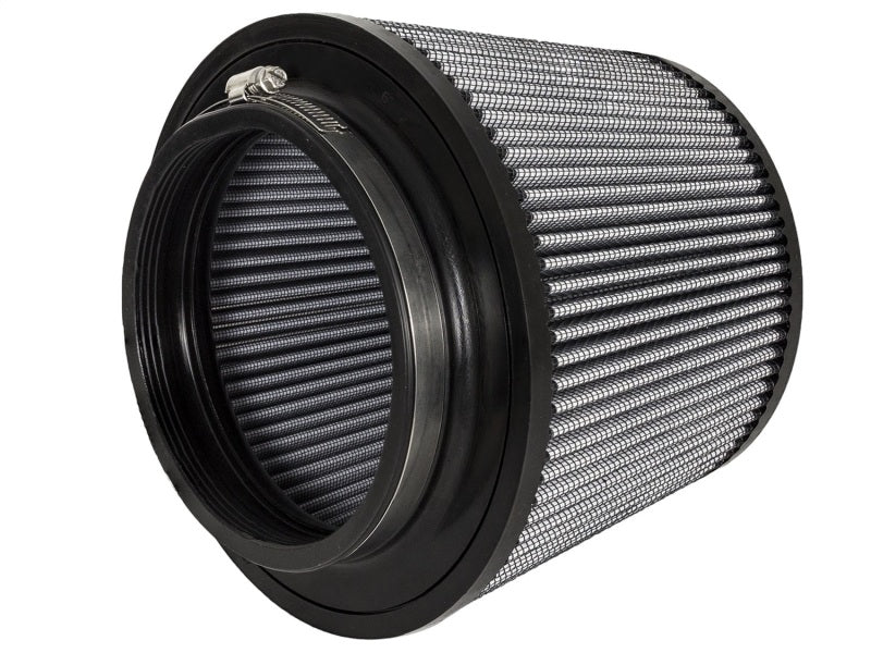 aFe MagnumFLOW Air Filter featuring a cylindrical design with a textured surface for improved airflow and filtration.