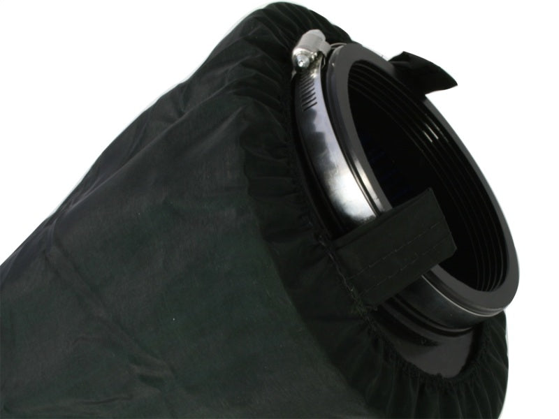 aFe MagnumSHIELD Pre-Filters in black designed for enhanced engine protection and filtration efficiency.