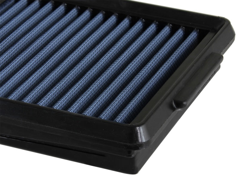 aFe MagnumFLOW Air Filter for 2009-2015 Nissan GT-R V6 3.8L, featuring a blue filter media for improved airflow and performance.