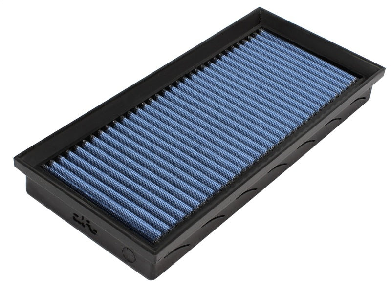 aFe MagnumFLOW Air Filter for Ford Trucks 87-97 L6/V8, featuring a blue filter media for improved airflow and performance.