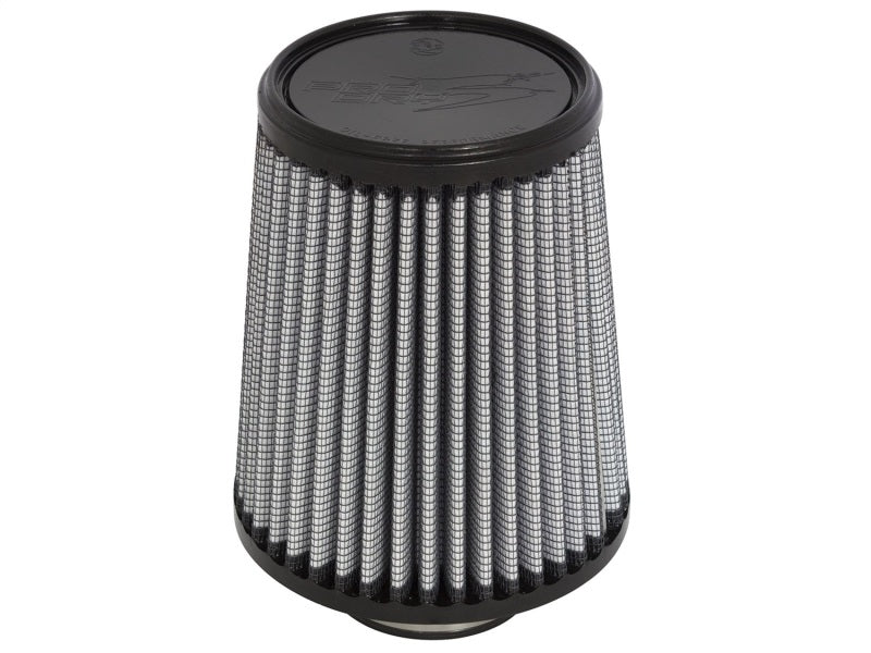 aFe MagnumFLOW Air Filter featuring a cylindrical design with a black top and pleated filter material for enhanced airflow.