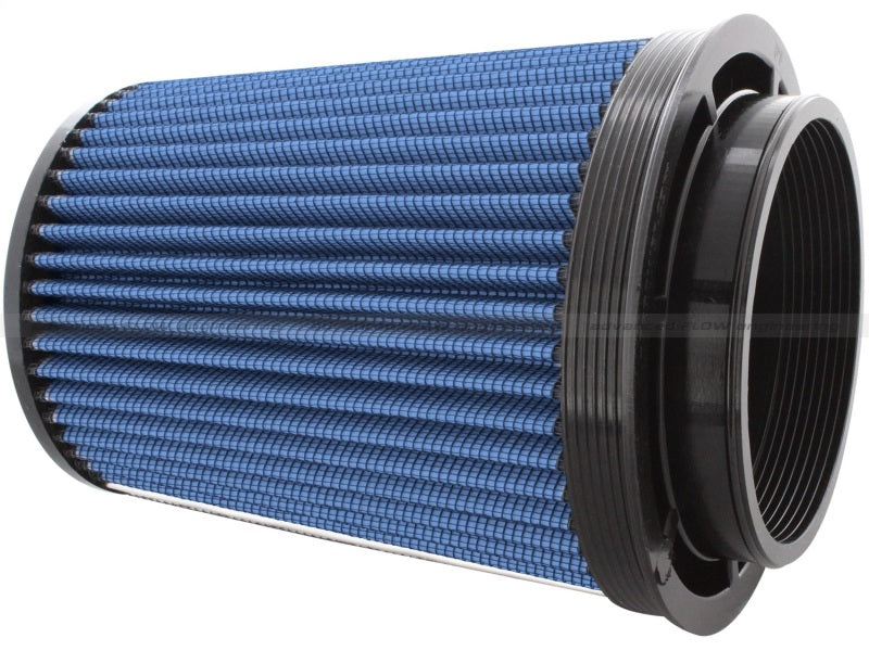 aFe MagnumFLOW Pro 5R air filter with a blue filter media, designed for improved airflow and engine performance.