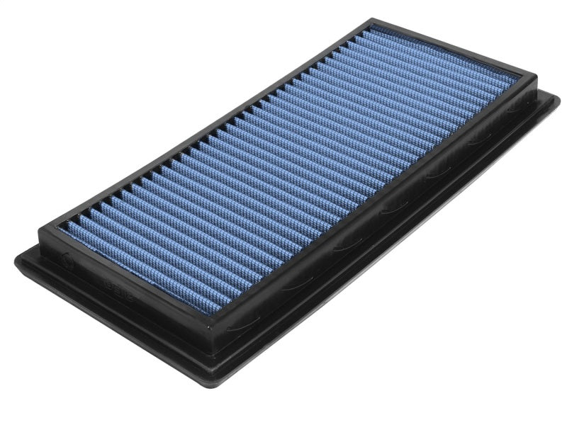 aFe MagnumFLOW Air Filter for GM Diesel Trucks 92-02 V8-6.5L, featuring a blue filter media for improved airflow and performance.
