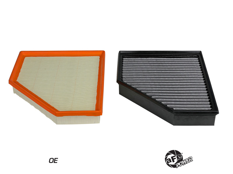 aFe Magnum FLOW OE Replacement Filter for 2020 Toyota Supra featuring Pro Dry S media for enhanced airflow and filtration.
